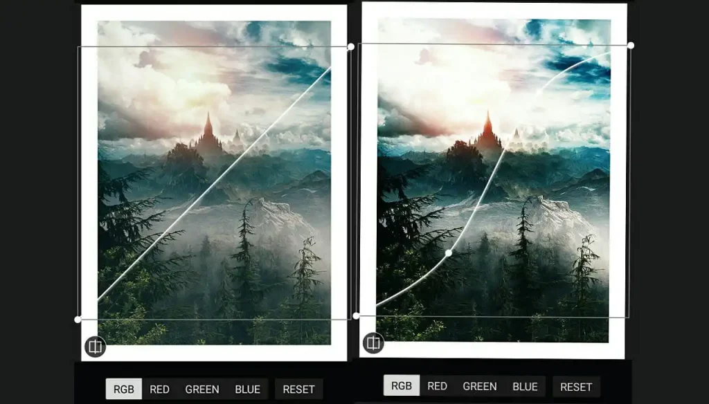 curves example, change in curves, effect of changing curves
