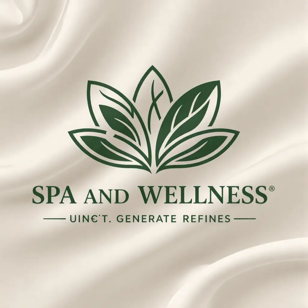 Spa and wellness logo featuring calming leaf design